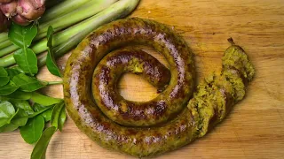 Northern Thai Spicy Sausage - Sai Ua - Thai Recipe Cooking - Original Thai Food