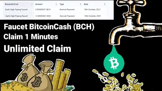 Legit.! Free Bitcoincash (BCH) No Timer & Unlimited Claim