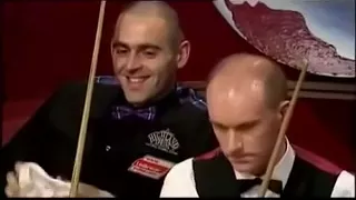 Ronnie O'Sullivan mugs off Peter Ebdon