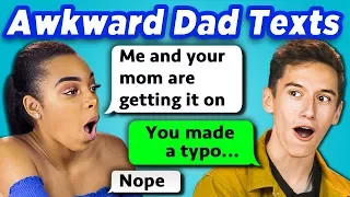 TEENS READ 10 AWKWARD DAD TEXTS (REACT)