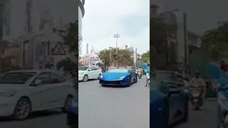 Lamborghini in public road just check the people reaction💯#shorts #subscribe #view