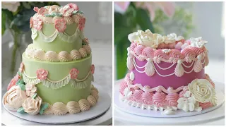 Amazing Vintage Cake Decorating Compilation. Satisfying and Relaxing Cake Decoration🌸