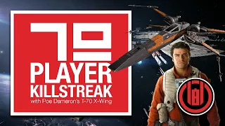 79 Player Killstreak with Poe Dameron's T-70 X-Wing on Fondor [SWBF2: Starfighter Assault]