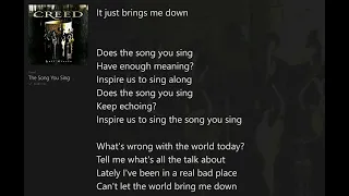 The Song You Sing (with Lyrics) Creed/Full Circle