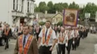 Orange order members hold parade in Northern Ireland