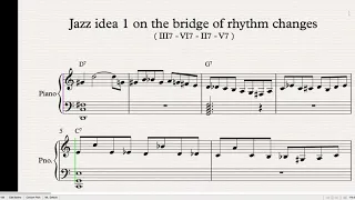 Lesson 13 - Jazz idea 1 on the bridge of rhythm changes