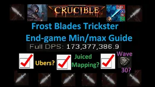 Frost Blades Trickster Min-maxed Endgame Guide (3.21 Crucible) - All Content Viable