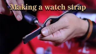 Cara Membuat Strap Tali Jam Tangan Dari Kulit - Making A Leather Strap Watch
