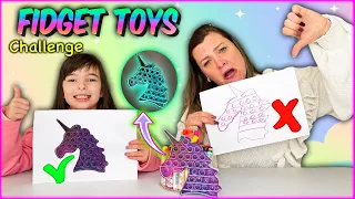 Quem fizer o melhor desenho do fidget toy ganha | Jéssica Godar e Laurinha e Helena e Gabriel