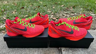 Nike Kobe 6 Protro Reverse Grinch Replica VS Retail