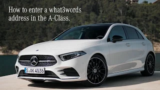 Mercedes-Benz A-Class (2019): How to Use what3words