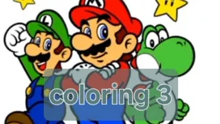 let's coloring 3 - Mario & friends part 1