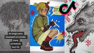 🤍🧷 ALT TIKTOK DRAWING | ALTERNATIVE TIK TOK COMPILATION 🌑🖤| goth emo aesthetics #43