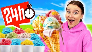 1 Tag lang nur EIS ESSEN ! 🍧🤤 (alle Sorten kaufen) - Celina