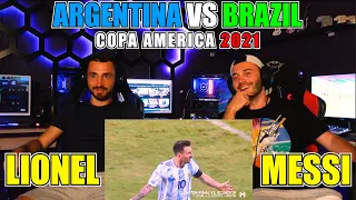 Lionel Messi Against All Odds - Argentina Vs Brazil | Copa America 2021  | FIRST TIME REACTION