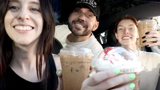 TRYING BANANA FLAVORED COFFEE DRINKS!