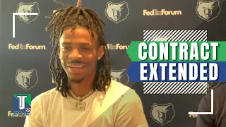 Ja Morant TALKS about staying in Memphis AFTER re-signing with the Grizzlies