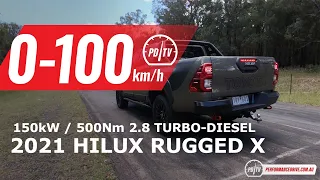 2021 Toyota HiLux Rugged X 0-100km/h & engine sound