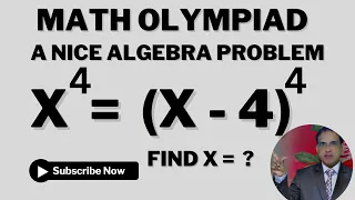 A Nice Algebra Problem | Math Olympiad | X=?