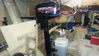 Replacing the impeller on a 4hp Mercury outboard to fix the water pump Part 1