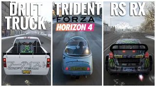 Forza Horizon 4 | Chevrolet Drift Truck,  Peel Trident & Gymkhana 10 Ford Focus RS RX Gameplay