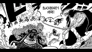 Law vs Blackbeard fight Manga -