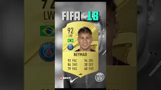 EVERY FIFA CARD OF NEYMAR IN THE LAST 10 YEARS🔥🥺 #fifa #football #fifa22 #fyp