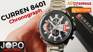 CURREN M8401 Business Chronograph Watch│Curren Watch Review│Subtitles