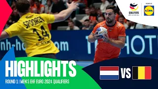 Netherlands  vs Belgium | HIGHLIGHTS | Round 1 | Men's EHF EURO 2024 Qualifiers