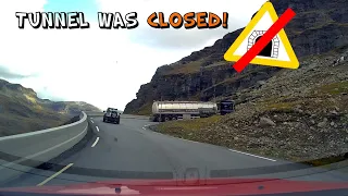 Norway: Convoy on a Narrow Road over the mountain! + Drone!!