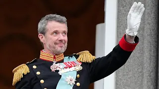 Emotional King Frederik X wipes away tears during his speech