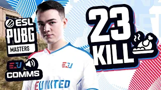 What does it sound like to get 23 kills in a professional PUBG match? (eUnited Comms)