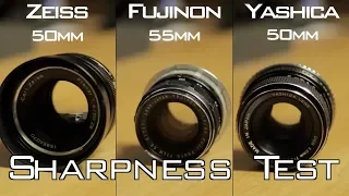 Sharpness Test: Zeiss Planar vs. Fuji 55mm vs. Yashica 50mm