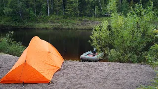 10 дней один в глухой тайге. Одиночный поход по таёжным рекам. Изба. Охота. Таёжный быт. Часть 6