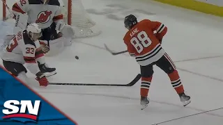 Patrick Kane And Brandon Hagel Both Complete Hat Tricks Vs. Devils