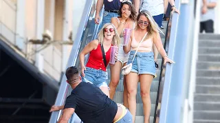 MAN THONG PRANK ON THE ESCALATOR!! 2