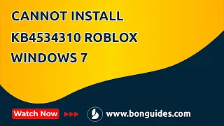 How to Fix Cannot Install the KB4534310 in Windows 7 | Fix Roblox Error KB4534310 in Windows 7