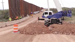 Ongoing Border Wall Construction in Arizona