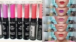 NEW | NYX High Voltage Lipstick Review w/ Lip Swatches of ALL 22 Shades