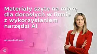 Materiały szyte na miarę dla dorosłych w firmie z wykorzystaniem narzędzi AI