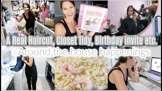 A Real Haircut, Closet Tidy, Birthday Invite, Dinner, + More! Around The House Happenings