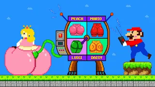 Super Mario and Peach Choosing the IDEAL BUTT from the Vending Machine #2 | Game Animation