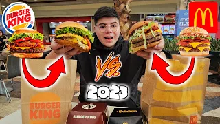 PROBANDO LA HAMBURGUESA MAS CARA EN 2023 McDonald's vs Burger King