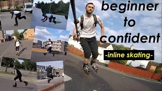 Inline skating - beginner to confident (rollerblading) - 2 year progression - anybody can improve!