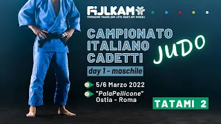 Judo - Campionato Italiano Cadetti 2022 - Maschile - Tatami 2
