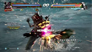 Yoshimitsu No Sword FCd/f+1 Combo (7 hits, 56 damages)