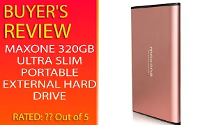 Review Maxone 320Gb Ultra Slim Portable External Hard Drive