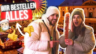 ALLES auf dem Weihnachtsmarkt essen (mit    ̶1̶̶ ̶̶ m̶̶e̶̶t̶̶e̶̶r̶  80 cm Crêpe 📏🧐)