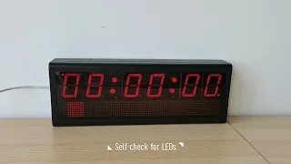 Digital NTP PoE Clock, 2.3" x 6 Digit, Red LEDs, Black Metal Case