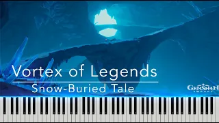 Genshin Impact | Vortex of Legends - Snow-Buried Tale [Piano Tutorial + sheet]